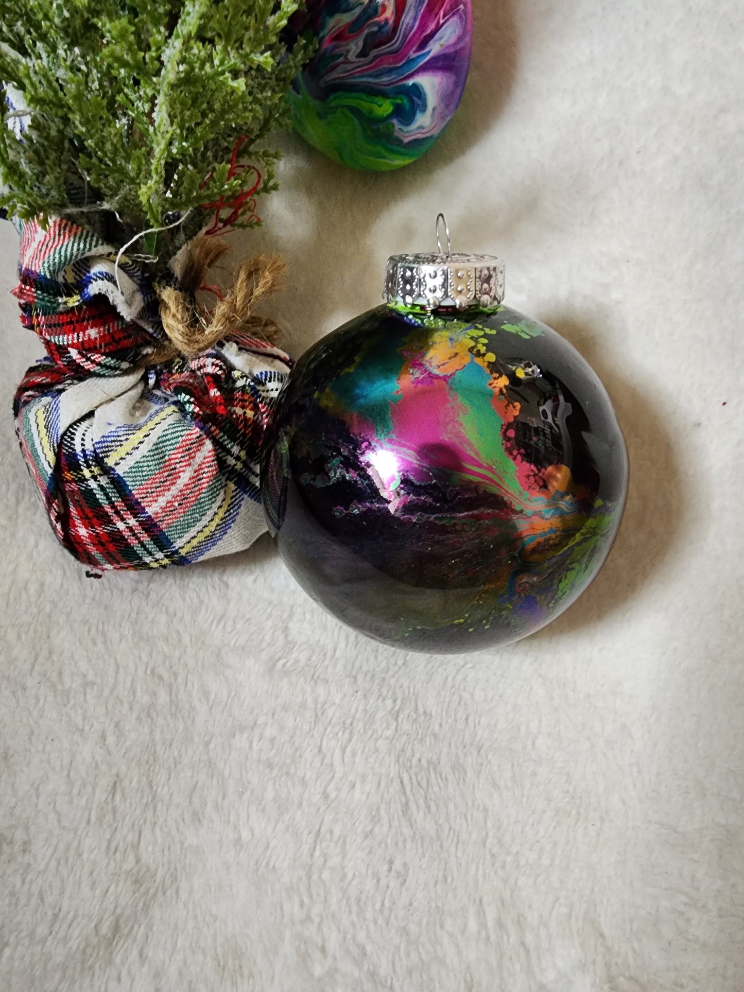 Custom Set of 4 2.7in Plastic Ball Ornaments