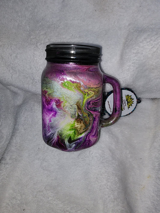 WIP Purple & Green Glass Mug